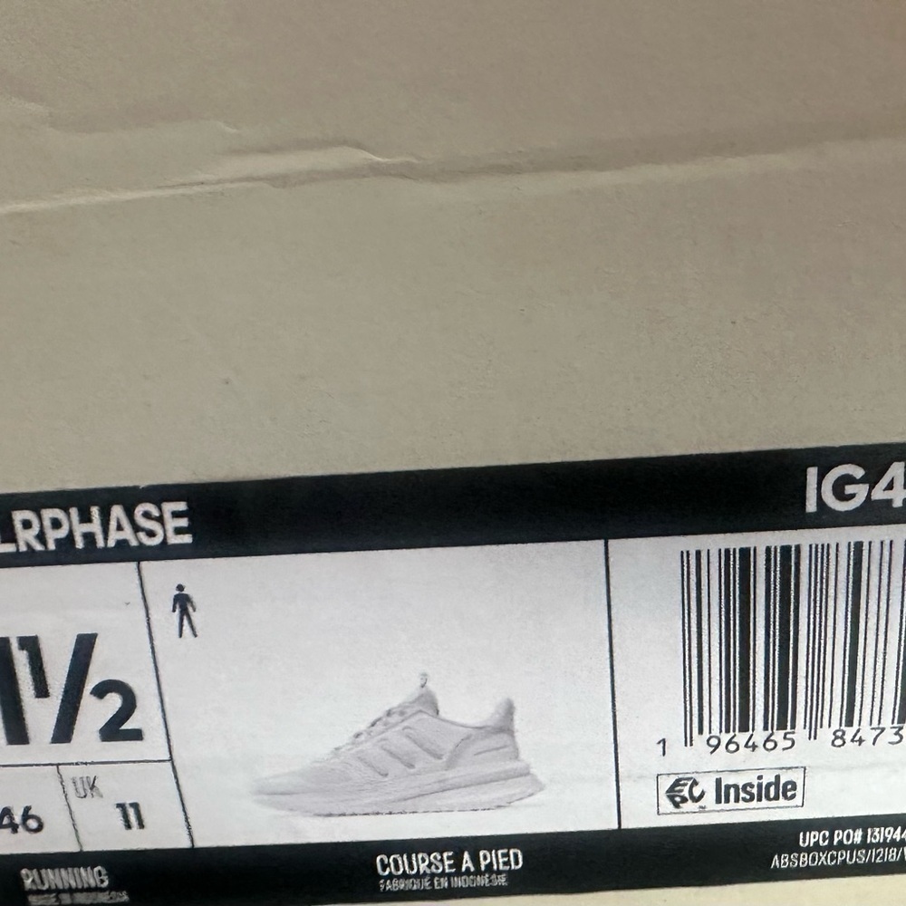 New Men's Adidas X_PLRPHASE Running Sneakers 'White' / IG4767 / Size 11.5 - Picture 3 of 7